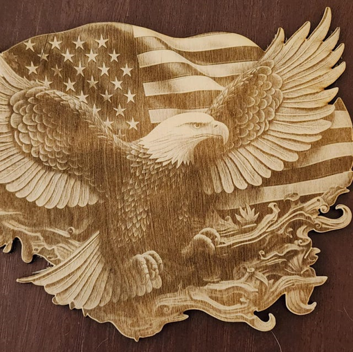 3d American Eagle Wall Plaque