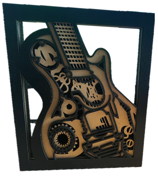 3d Layered Art Guitar