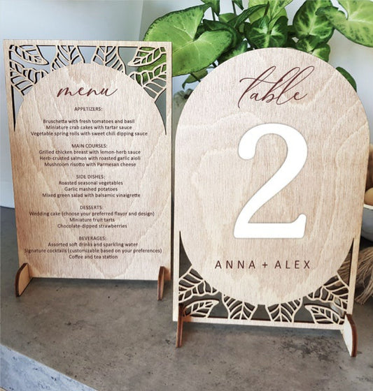 Wedding Wooden Table Numbers