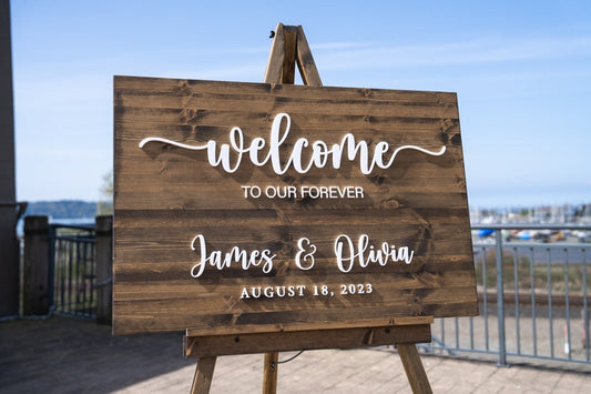 Wedding Welcome Sign Wood