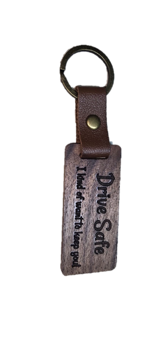 Personalized Wood Key Chain Luggage Tag